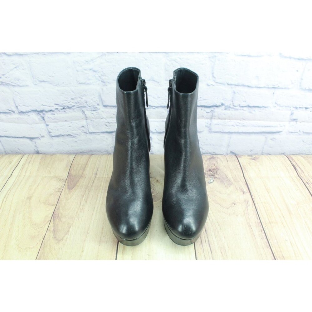3.1 Phillip Lim Ziggy Ankle Zip Platform Boots Leather Black Size 9 - Picture 4 of 10